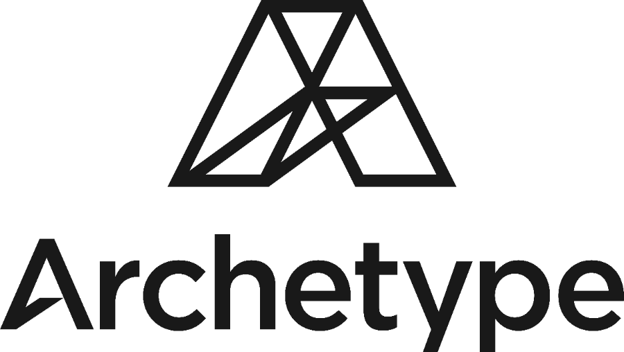 Archetype Logo Stacked Black Blacktext