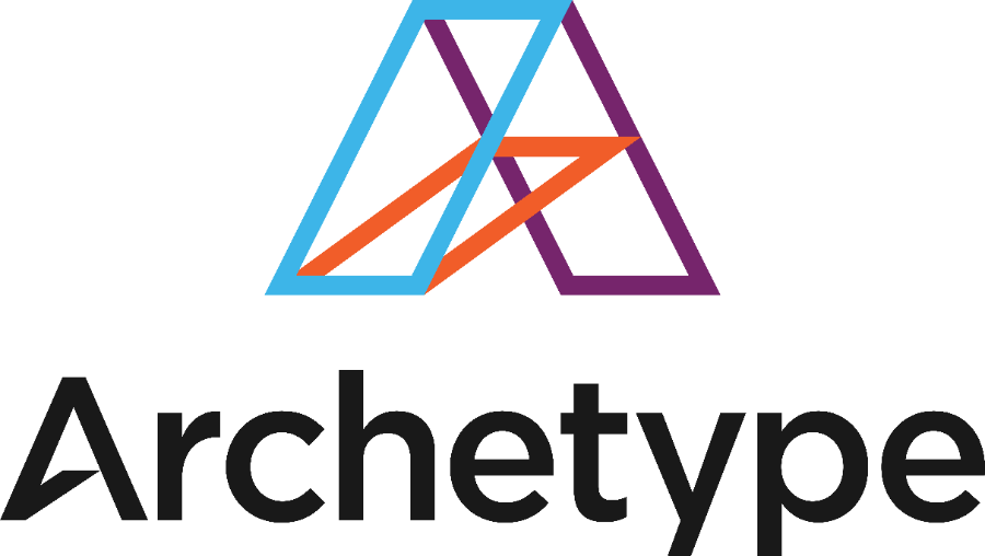 Archetype Logo Stacked Color Blacktext