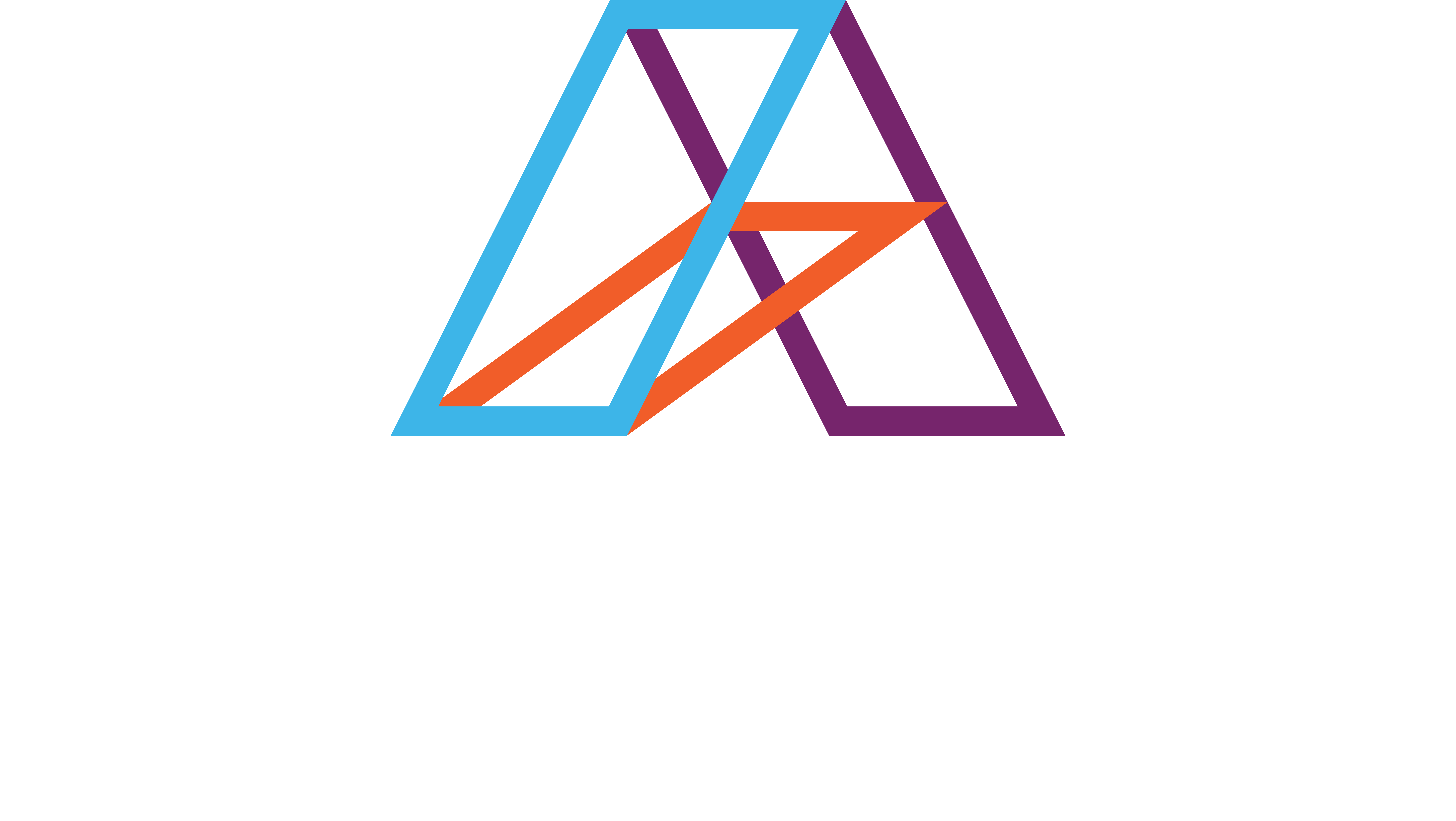 Stacked, color + white text